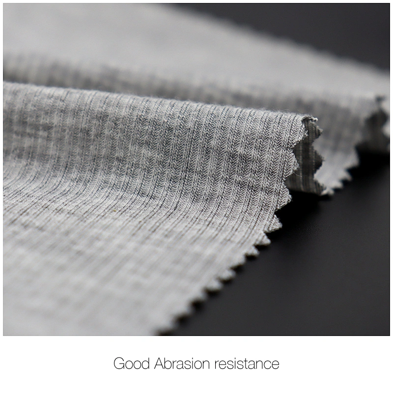 High stretch rayon spandex rib knit fabric